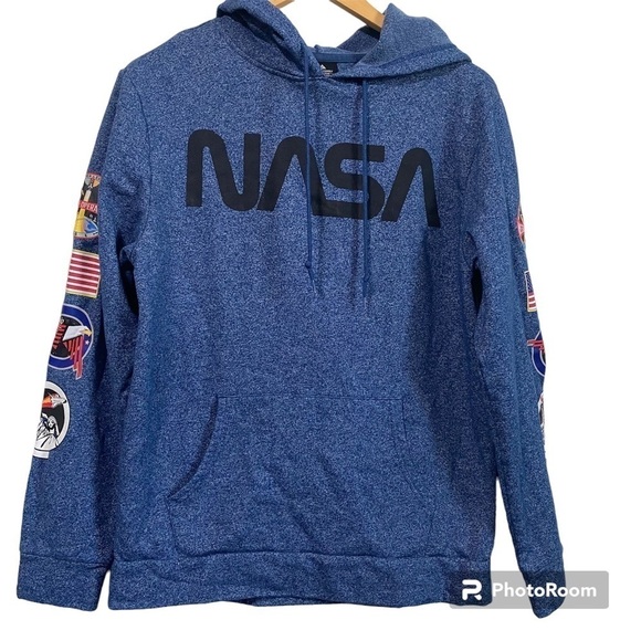 Aldrin NASA mens blue hoodie size medium - Picture 6 of 6